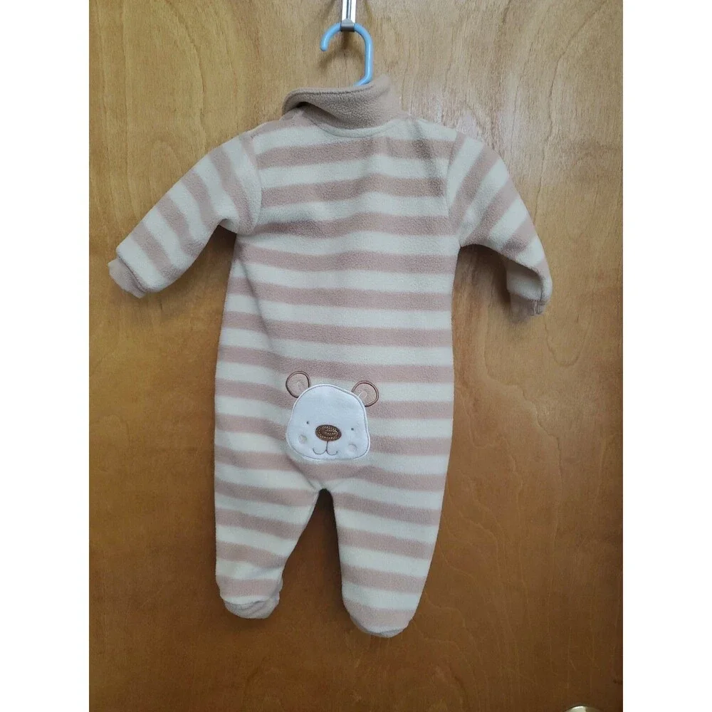 Boy's 0-3 month striped Baby by Bon bebe footed sleepwear